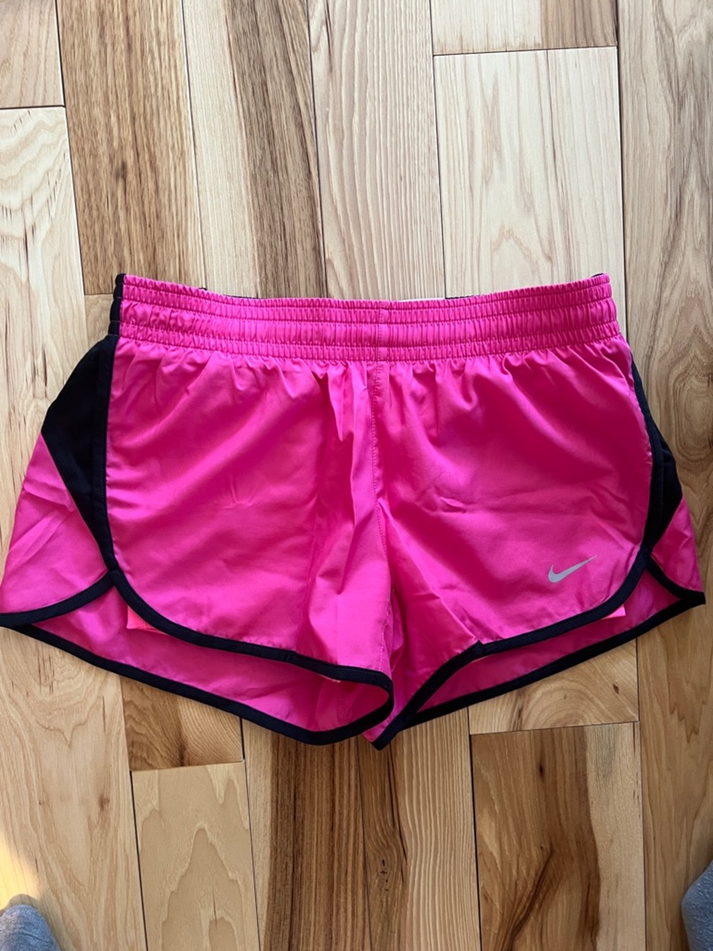 Nike Dri-Fit Hot Pink Women's Athletic Shorts with Black Trim and inner lining